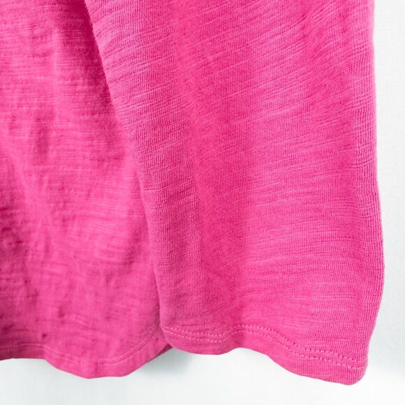 Soft Surroundings Pamplona Tunic Top Womens Petite Small Pink Cotton Button Up - Picture 7 of 14